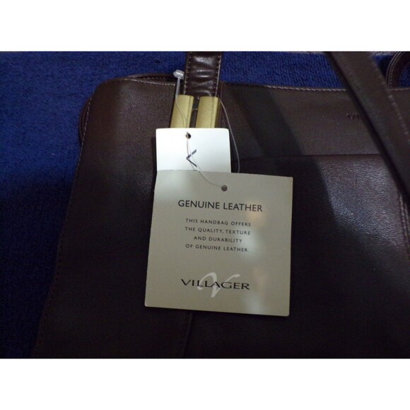 Liz Claiborne Brown Leather Hand Bag The Villager NWT - Picture 8 of 10